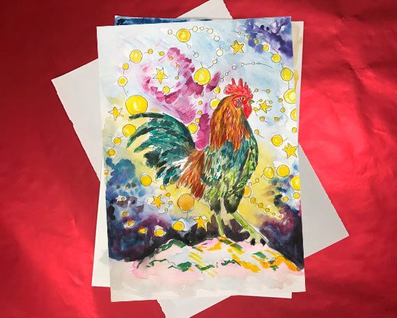 Christmas Cockerel Digital Download