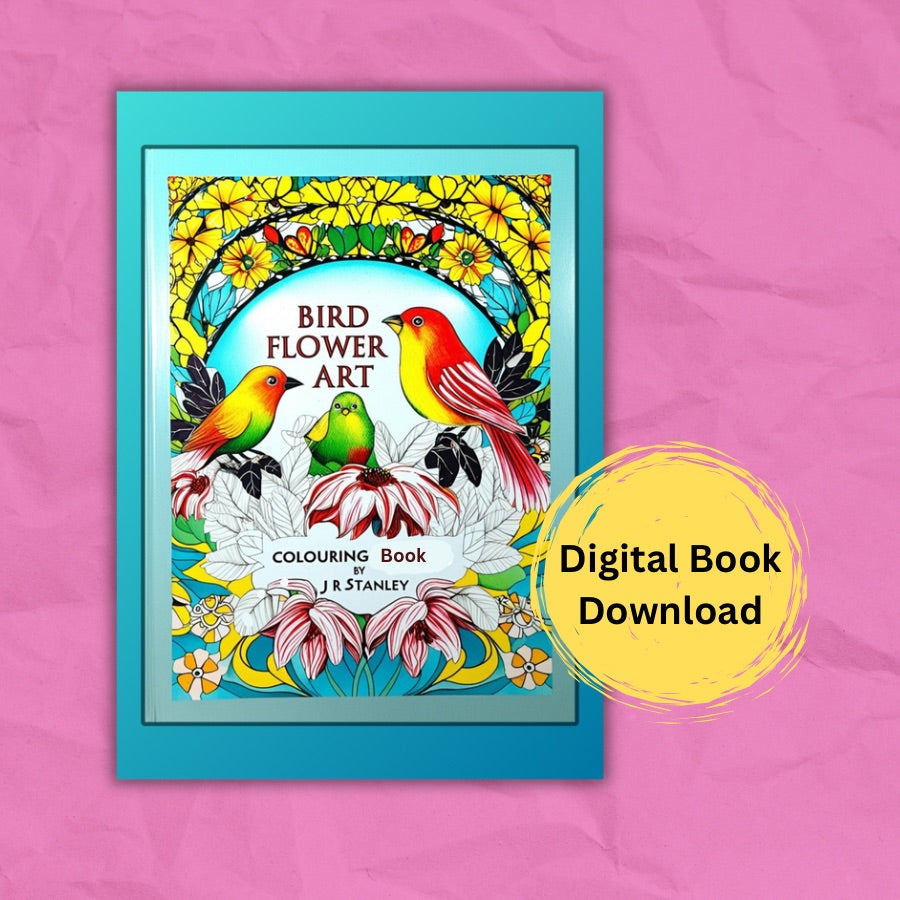Bird Flower Art Colouring Book